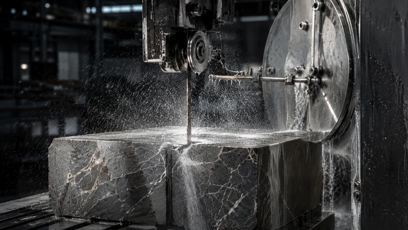 Diamond rope cutting machine slicing stone block